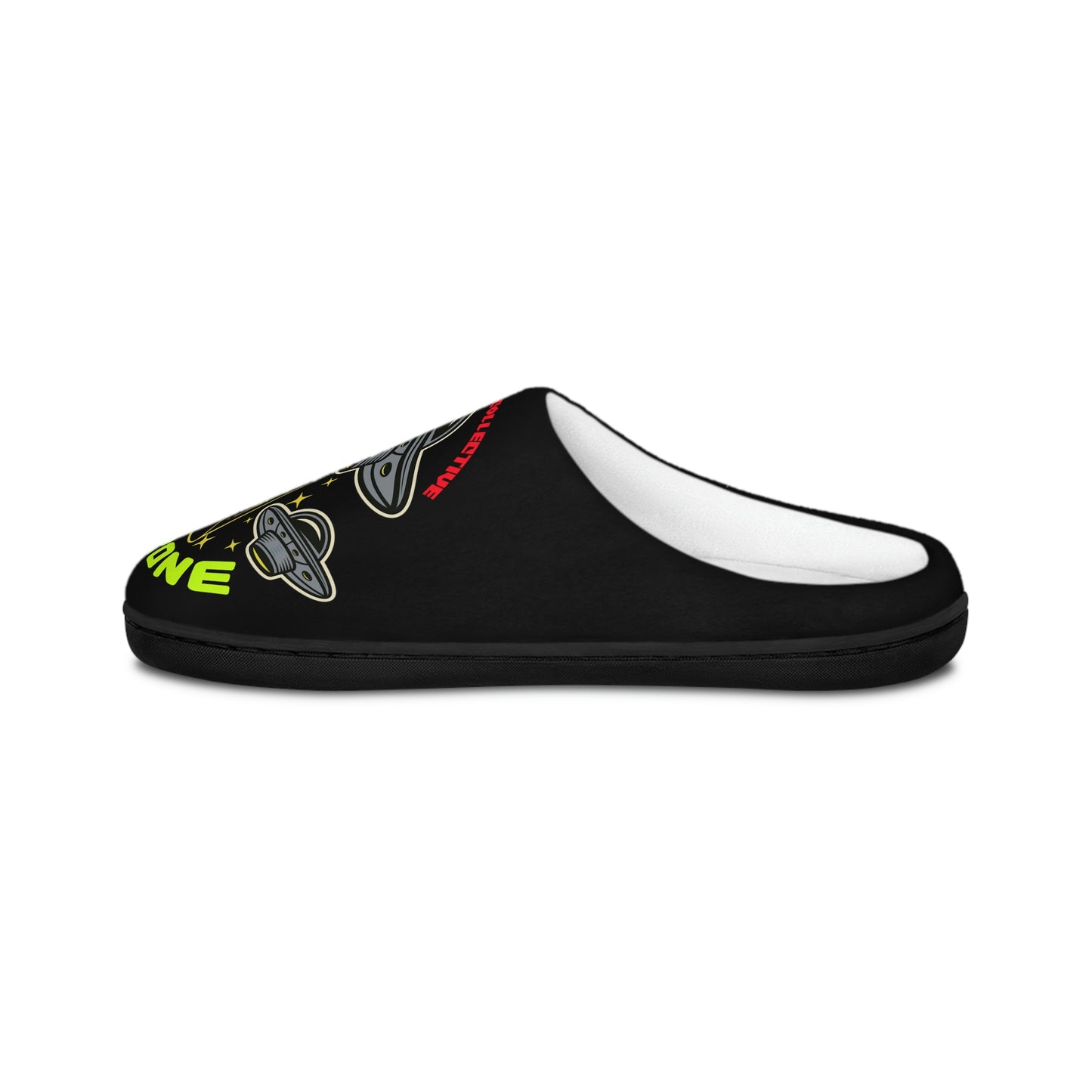 UFO Zone Black Men's Indoor Slippers