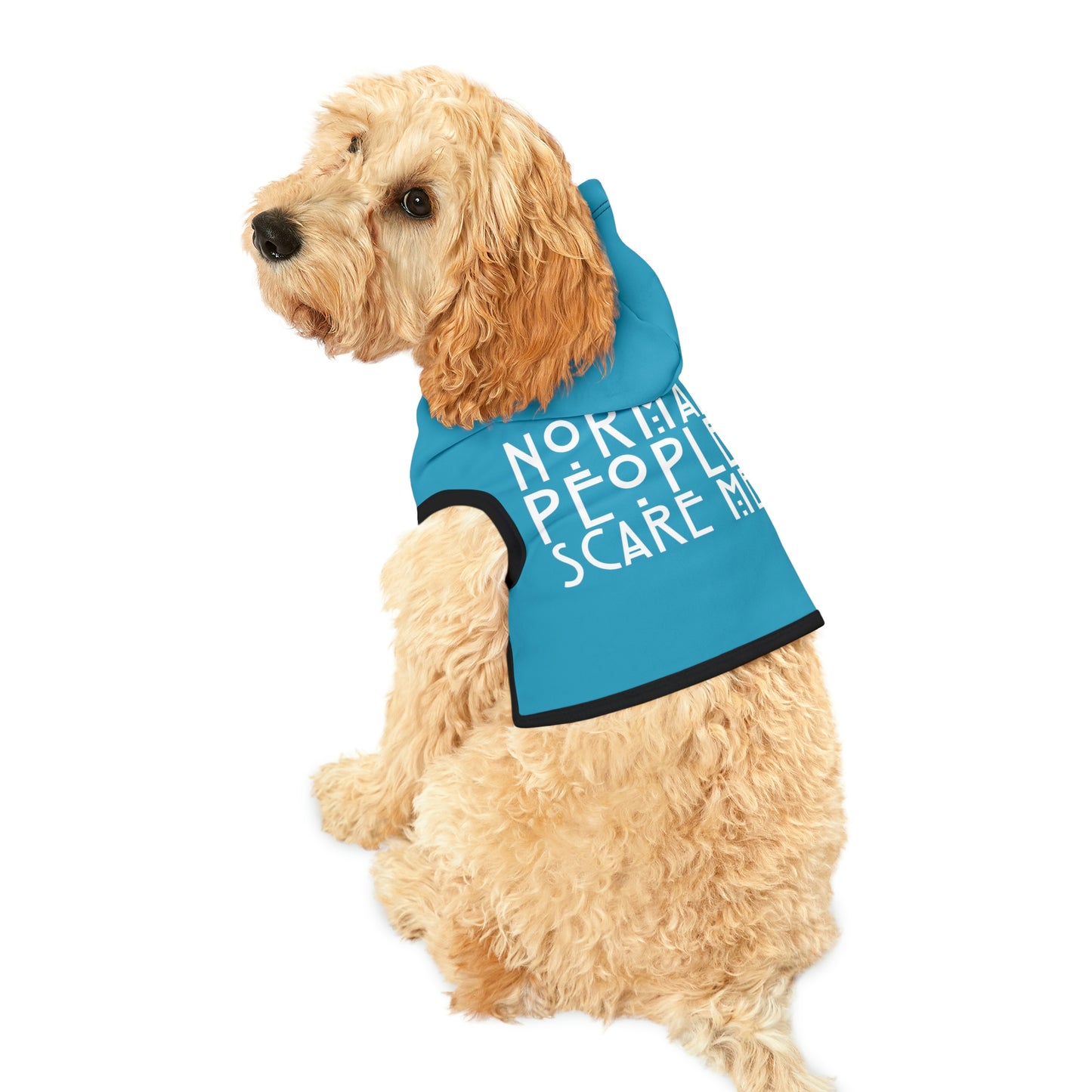 Normal People Scare Me Light Blue Doggy Hoodie