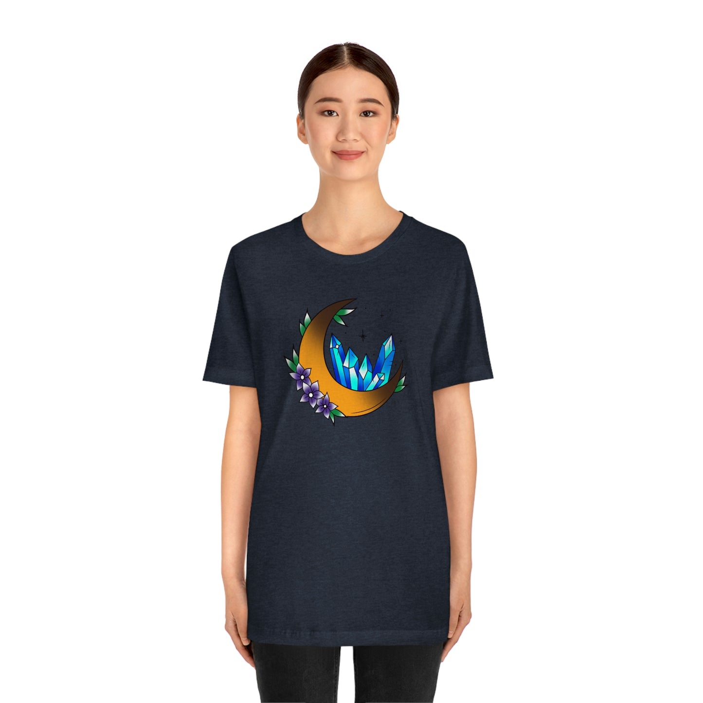 Dark Blue Crystal Unisex Jersey Short Sleeve Tee