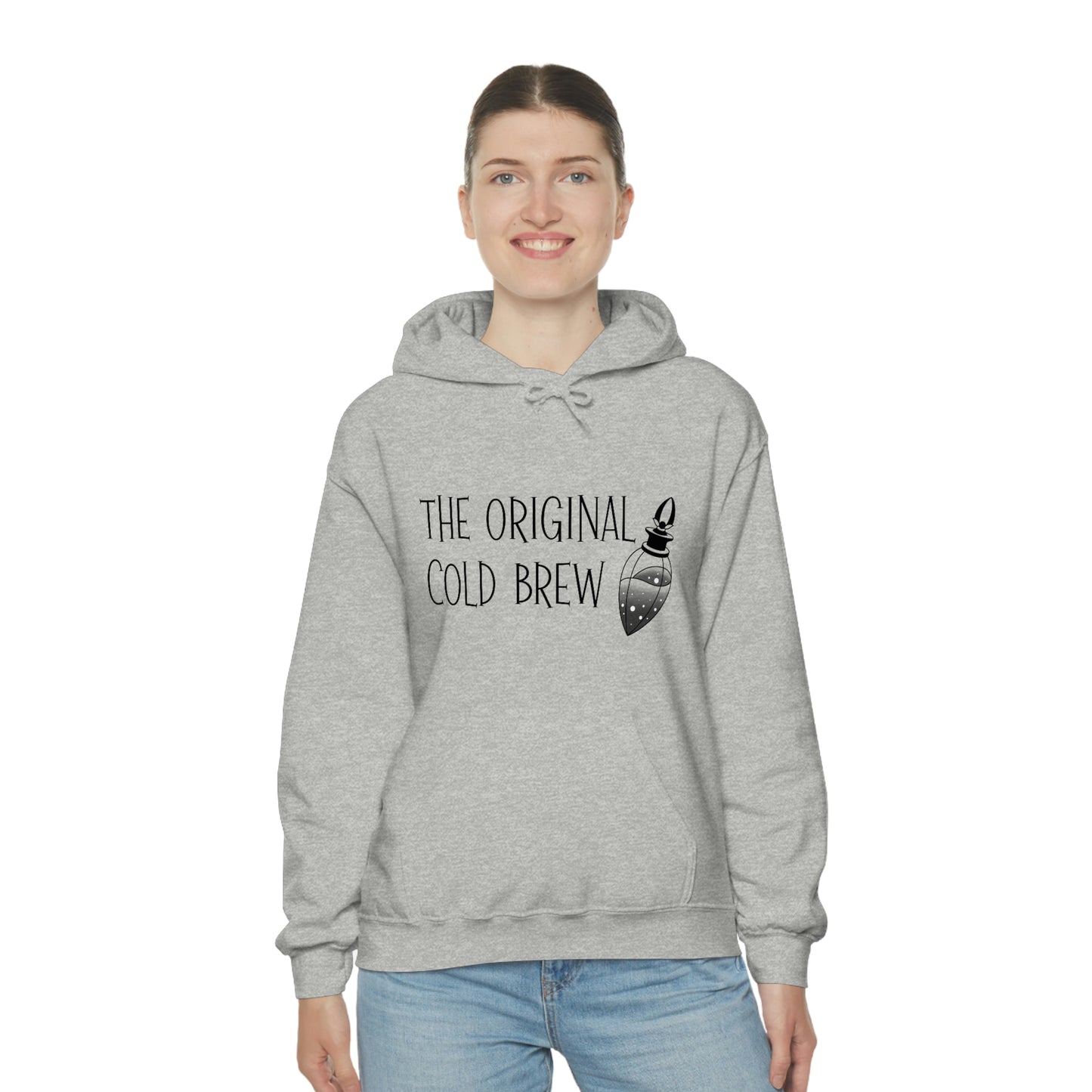 The Original Cold Brew Black Font Unisex Heavy Blend™ Hooded Sweatshirt