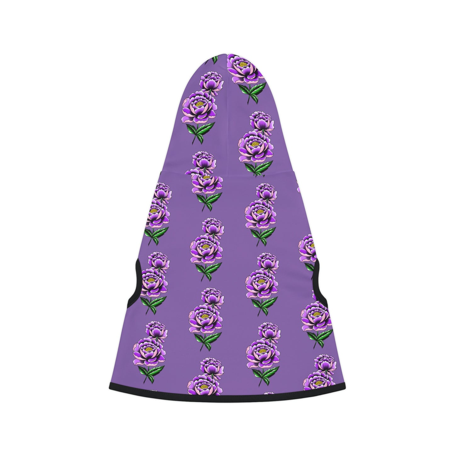 Flower Pattern Purple Dog Hoodie