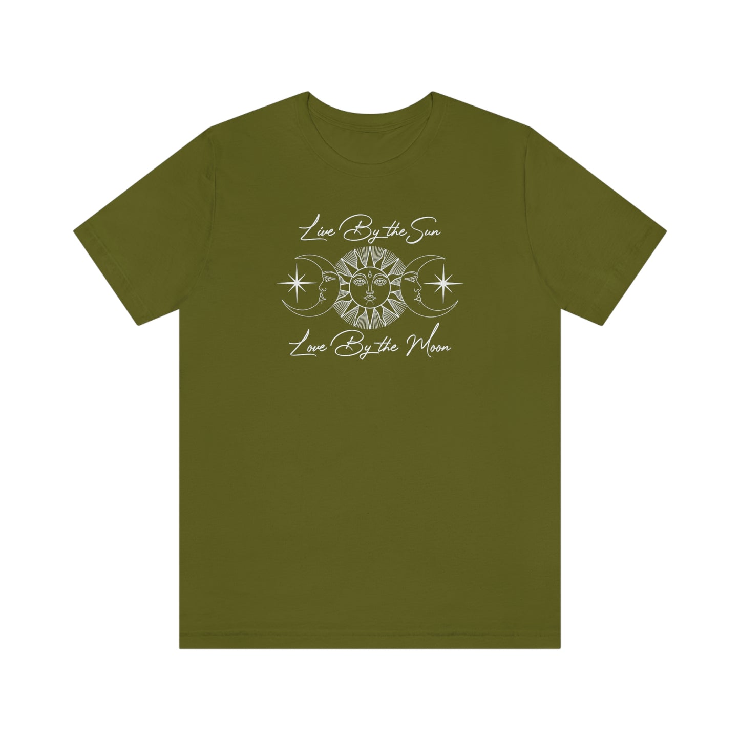 Live by The Sun White Font Unisex Jersey Short Sleeve Tee