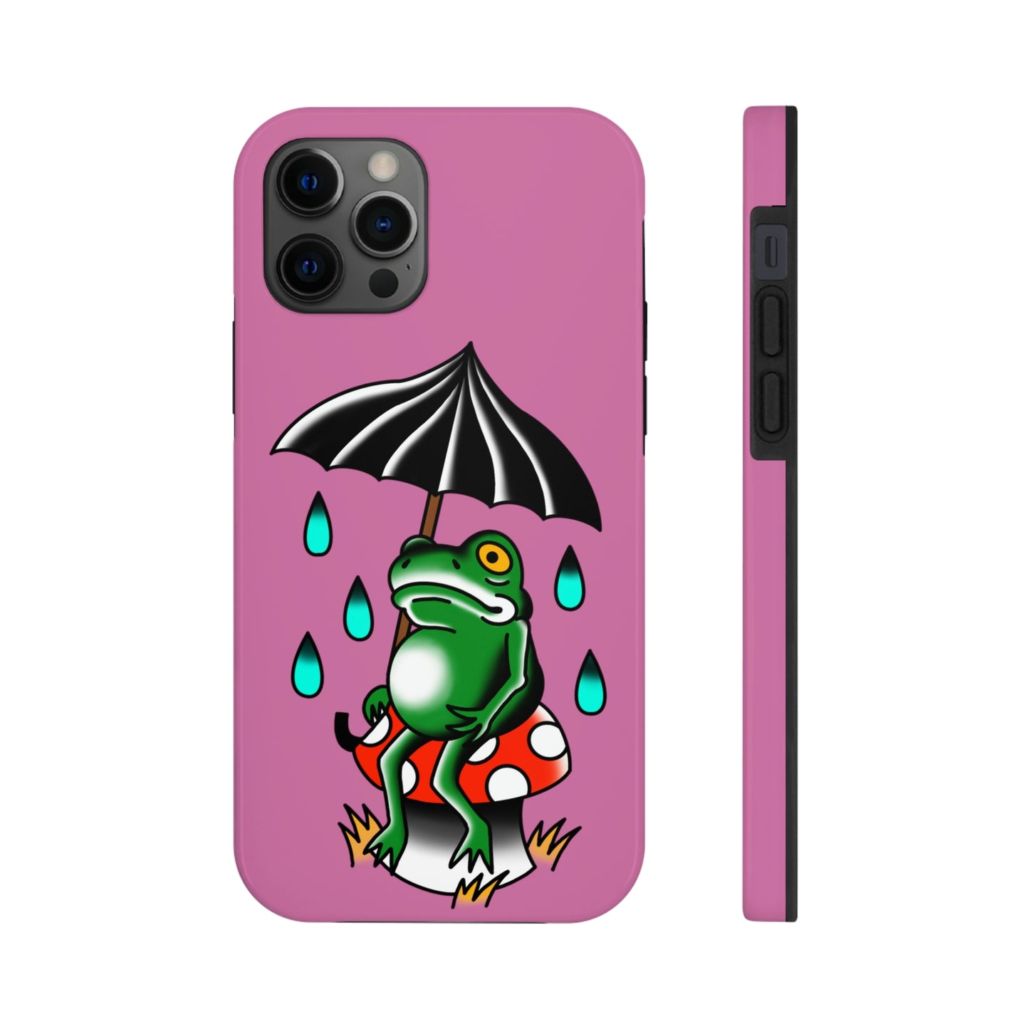 Rainy Day Frog Pink Tough Phone Cases, Case-Mate