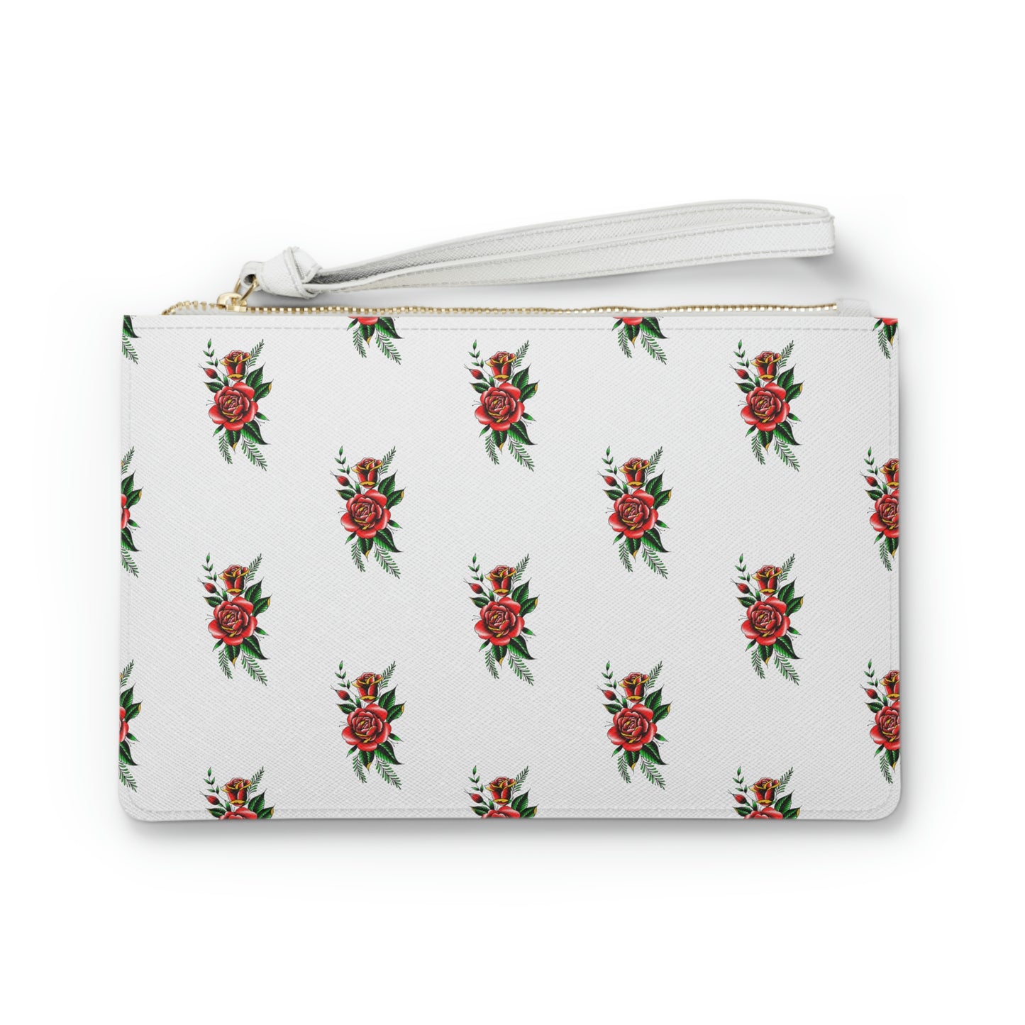 Rose, White Clutch Bag