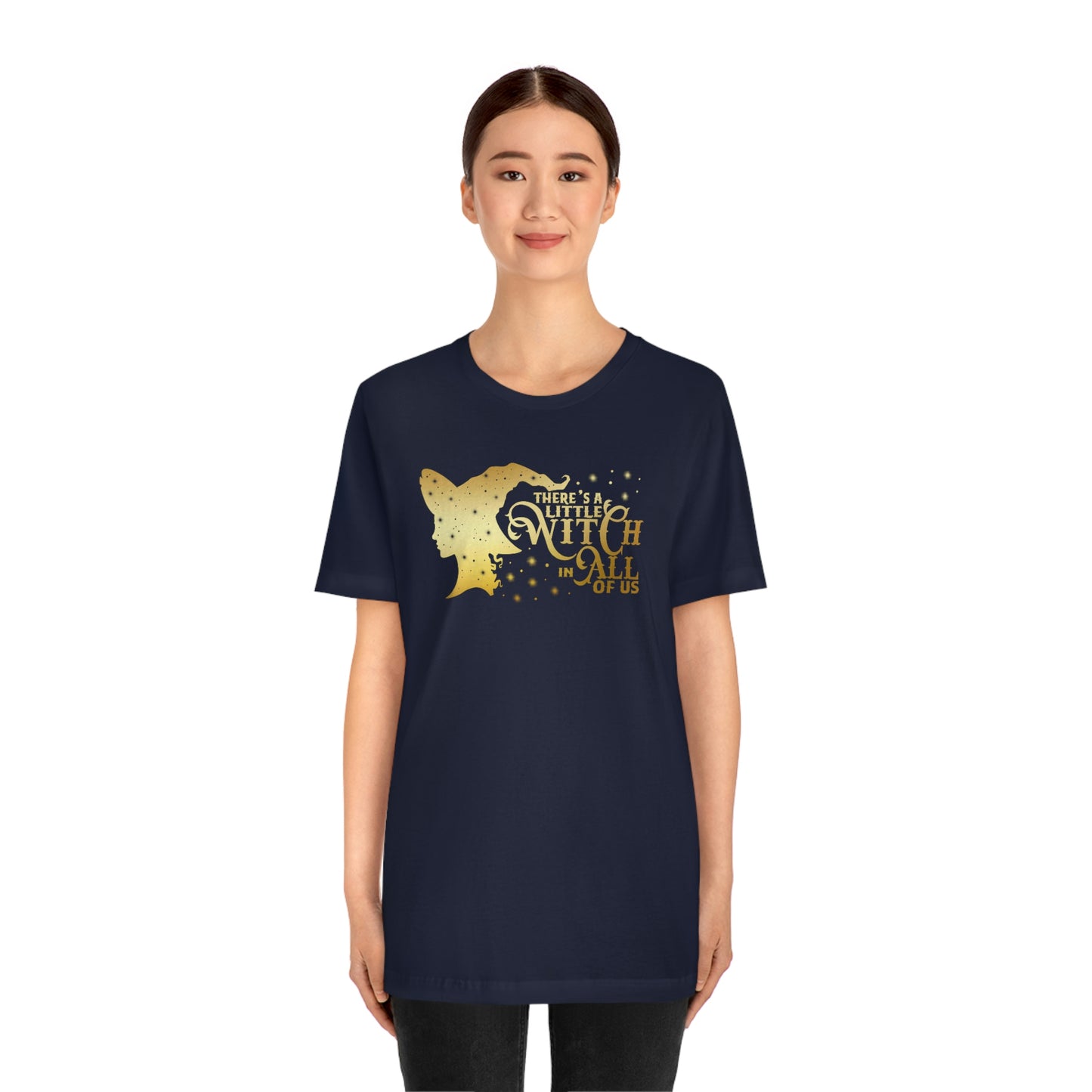 Witch In All of Us Gold Font Unisex Jersey Short Sleeve Tee