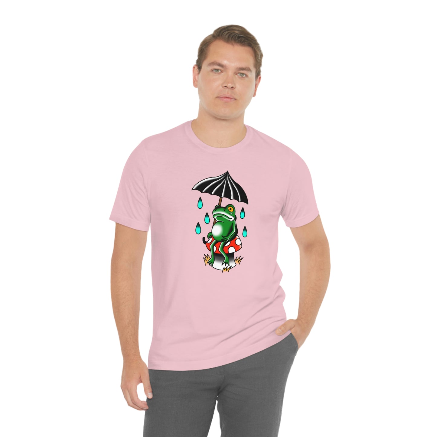 Rainy Day Frog Unisex Jersey Short Sleeve Tee