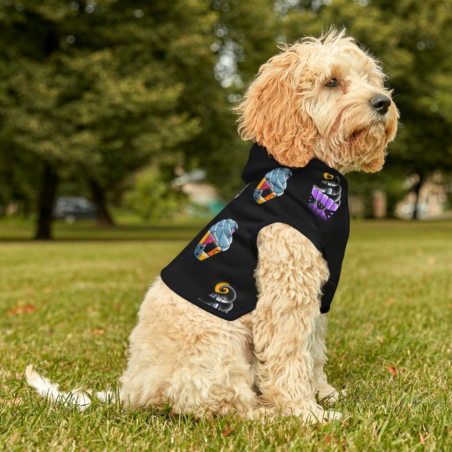 Jack and Sally Cupcake Dog Hoodie