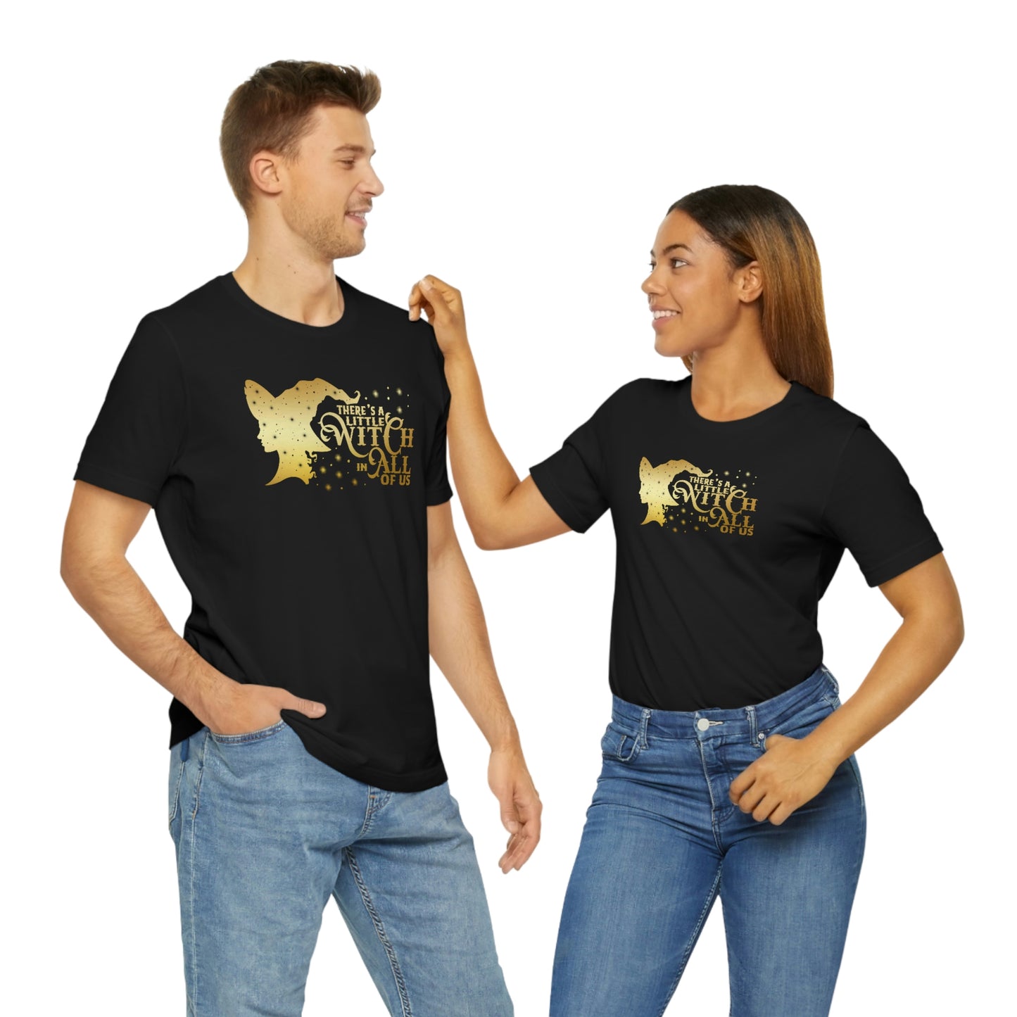 Witch In All of Us Gold Font Unisex Jersey Short Sleeve Tee