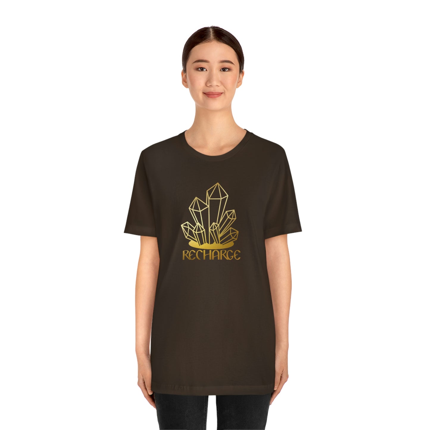 Recharge Gold Font Unisex Jersey Short Sleeve Tee