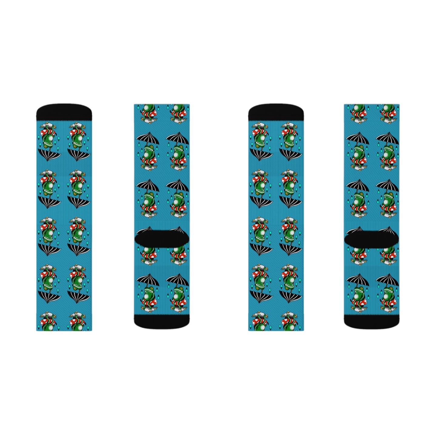 Rainy Day Frog Sublimation Socks