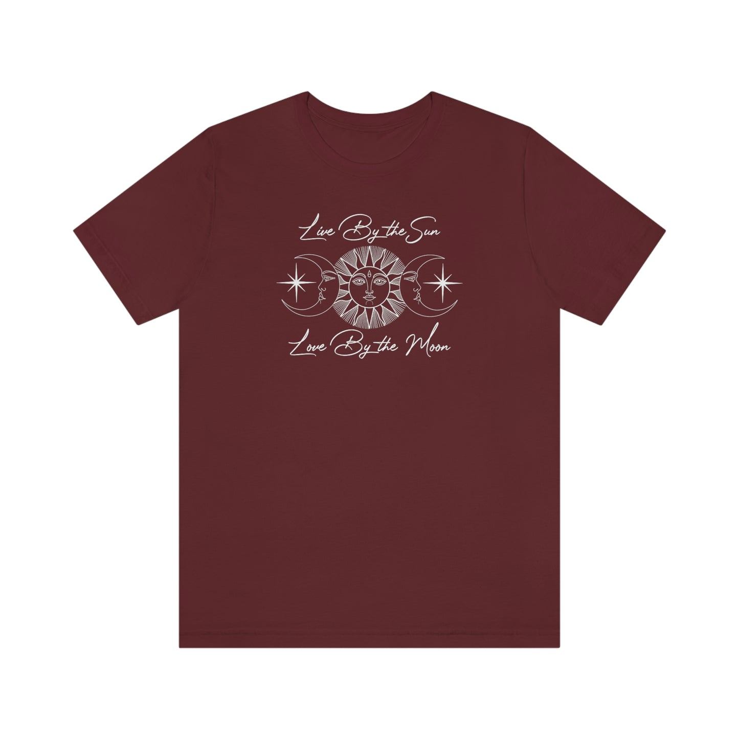 Live by The Sun White Font Unisex Jersey Short Sleeve Tee