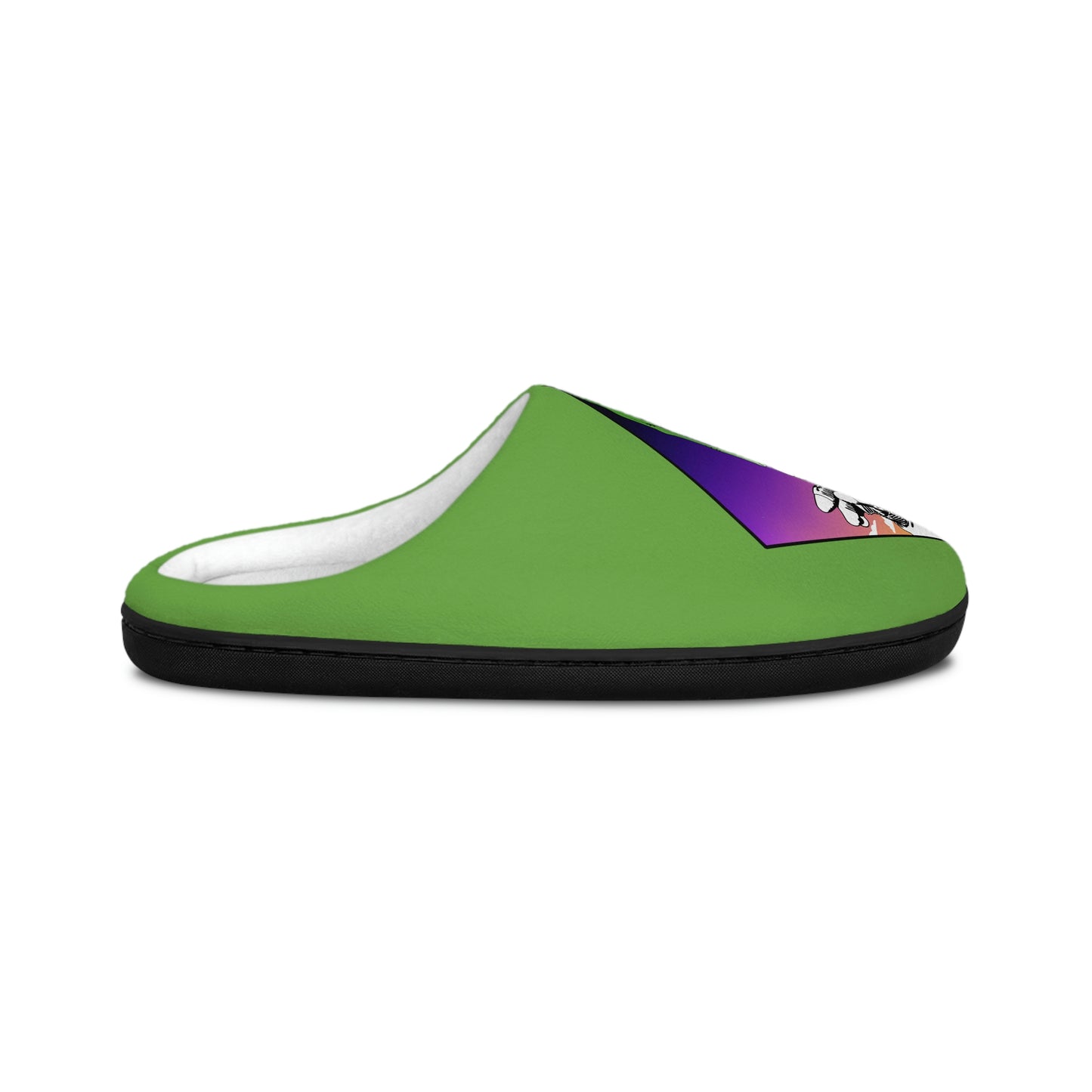 Light Green Alien hand Men's Indoor Slippers