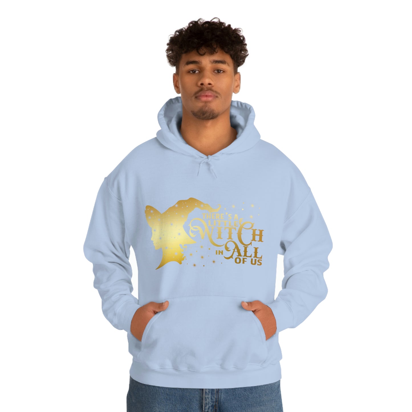 Witch In All of Us Gold Font Unisex Heavy Blend™ Hooded Sweatshirt