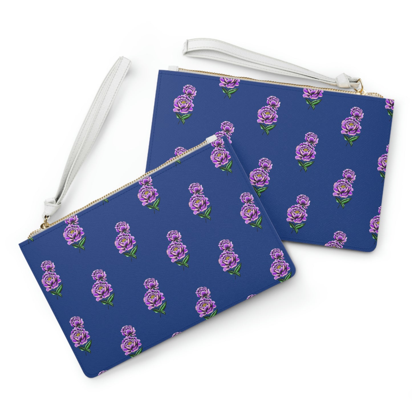 Flower, Blue Clutch Bag