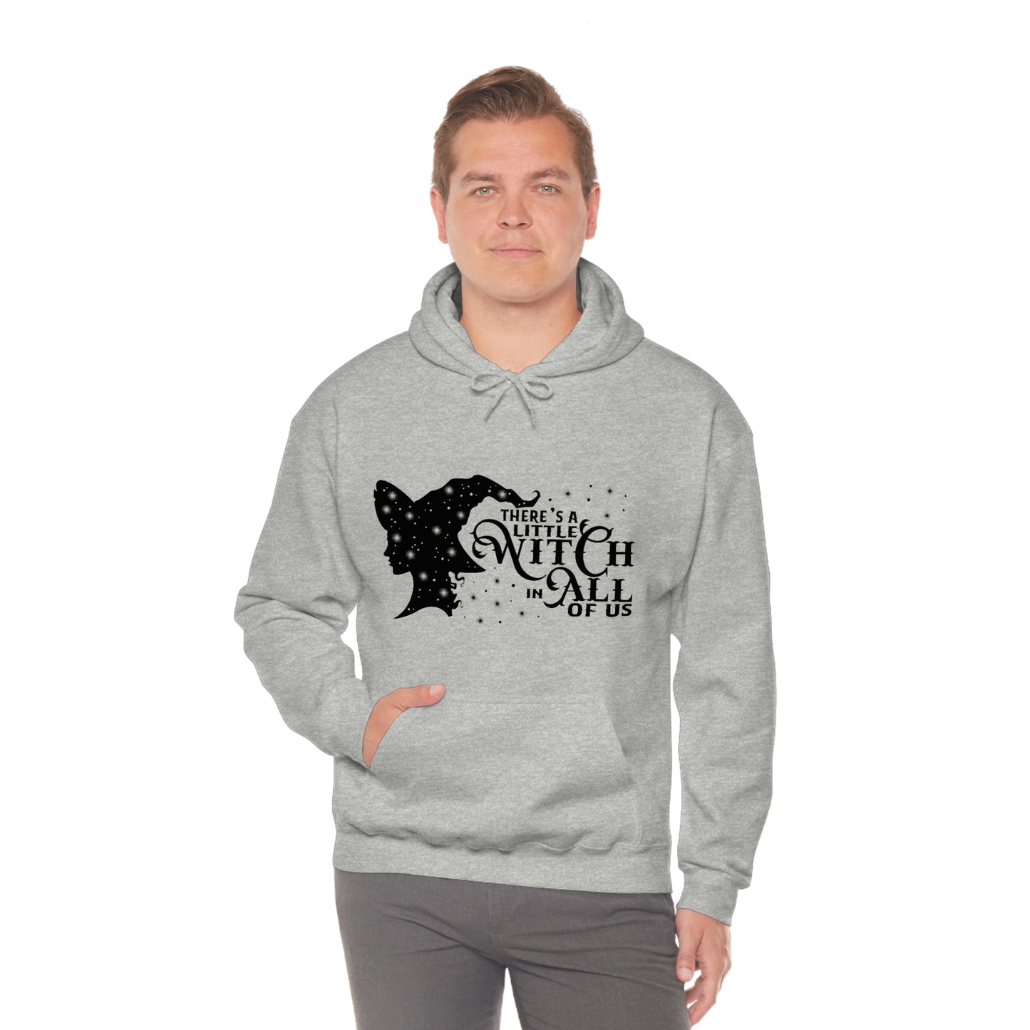 Witch In All Of Us Black Font Unisex Heavy Blend™ Hooded Sweatshirt