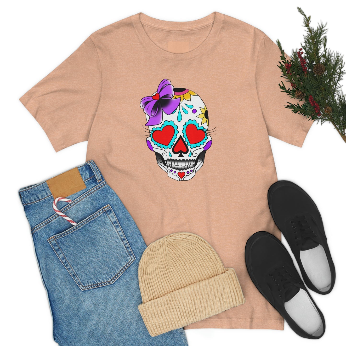 Lady Day of the Dead Unisex Jersey Short Sleeve Tee