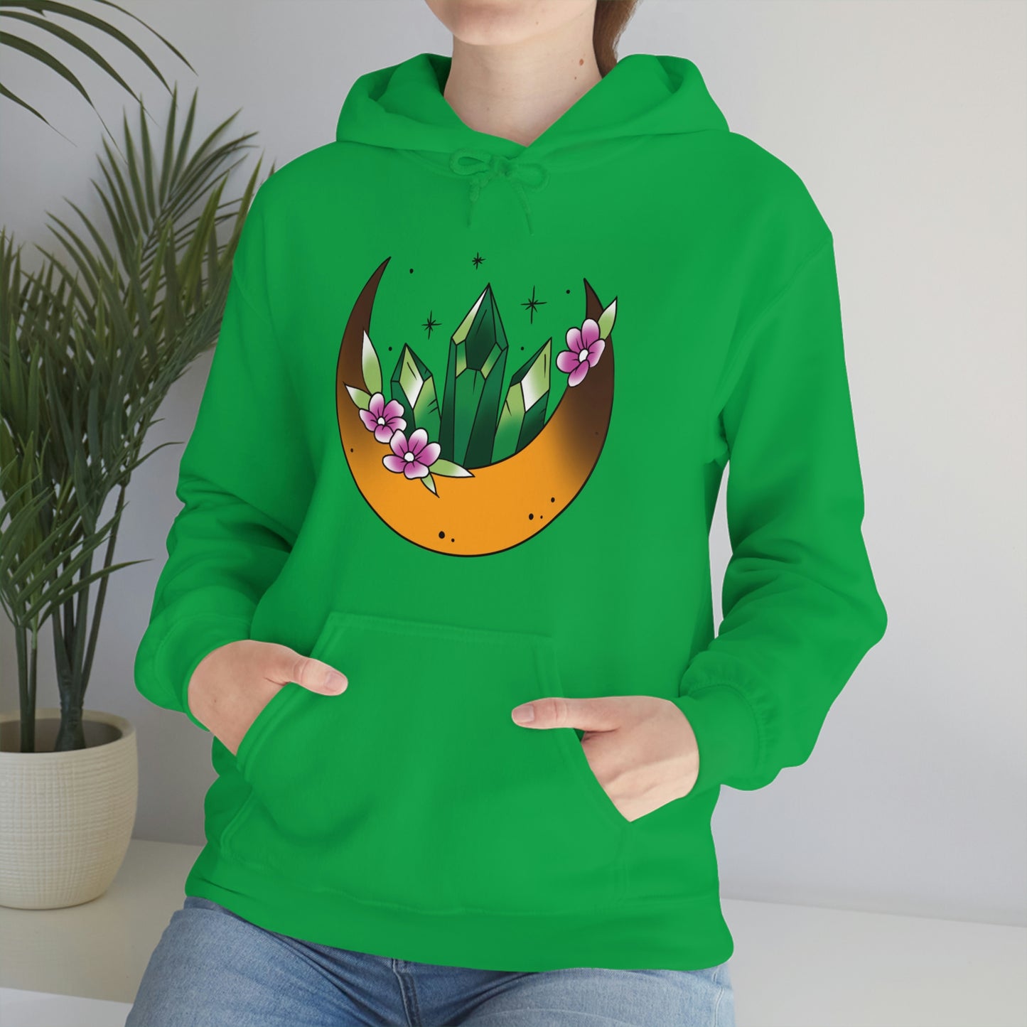 Green Crystal Unisex Heavy Blend™ Hooded Sweatshirt