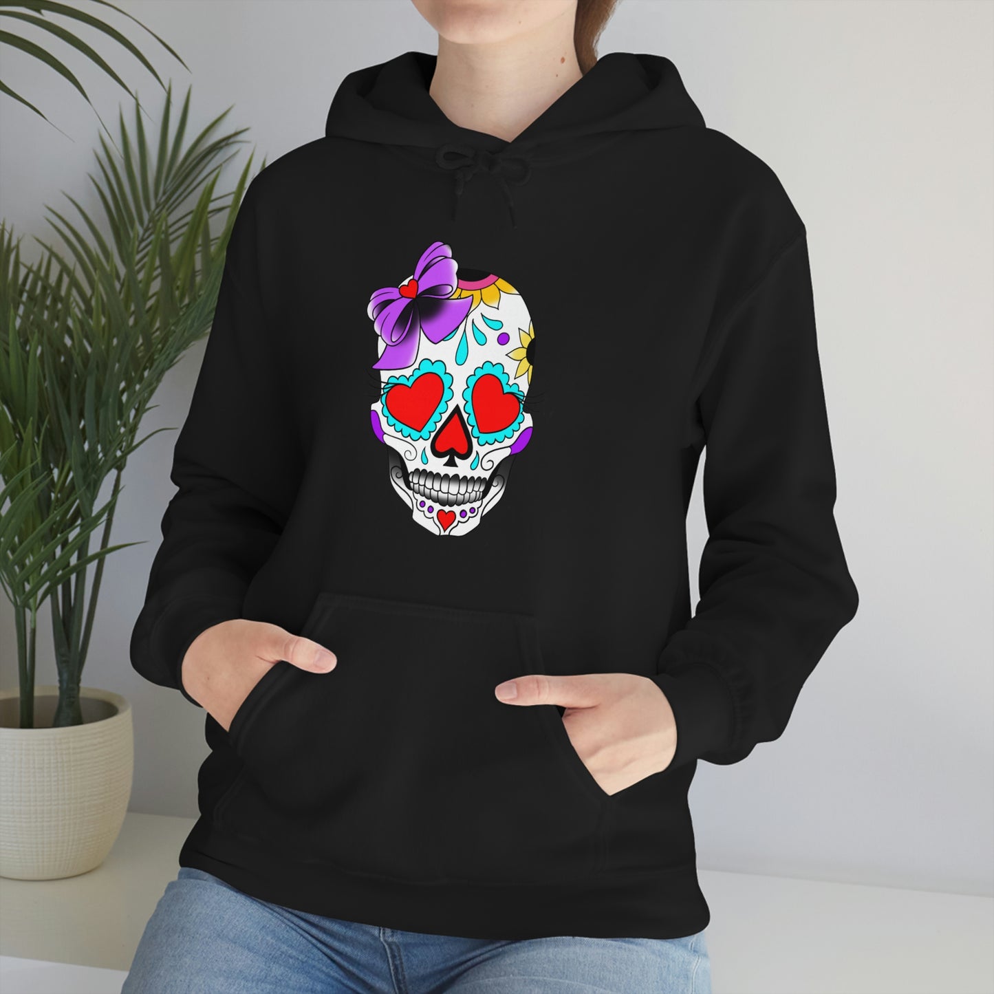 Lady Day of the Dead Unisex Heavy Blend™ Hooded Sweatshirt