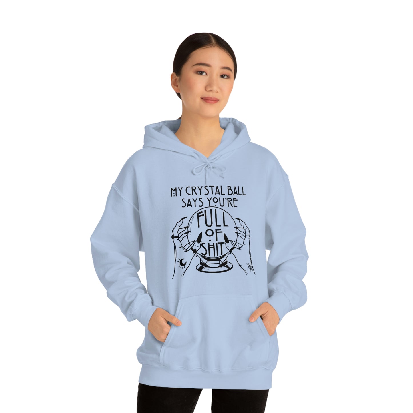 My Crystal Ball Black Font Unisex Heavy Blend™ Hooded Sweatshirt