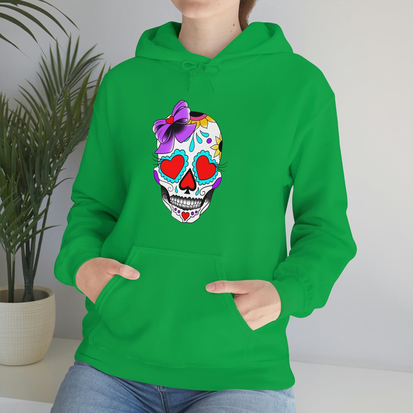 Lady Day of the Dead Unisex Heavy Blend™ Hooded Sweatshirt