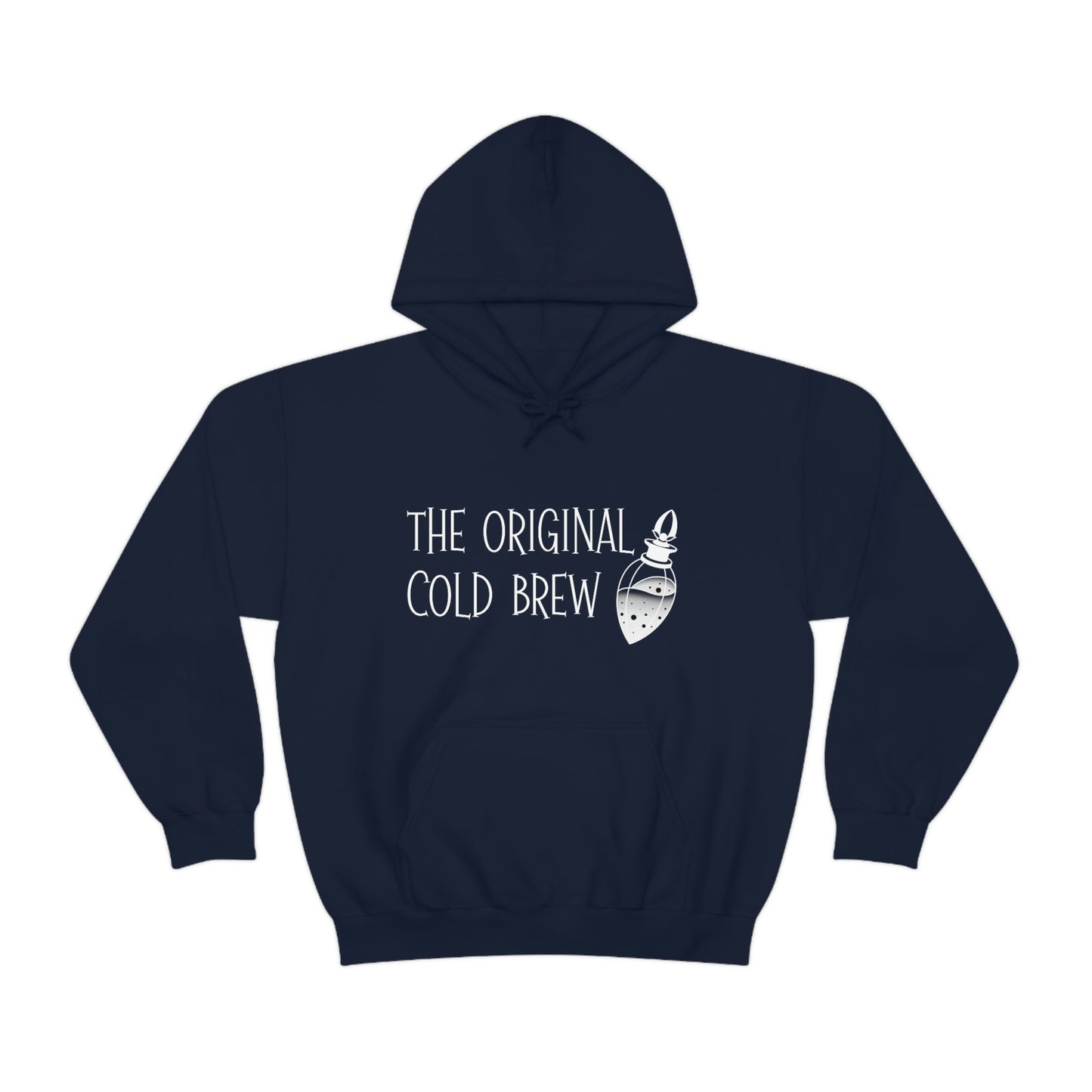 The Original Cold Brew White Font Unisex Heavy Blend™ Hooded Sweatshirt