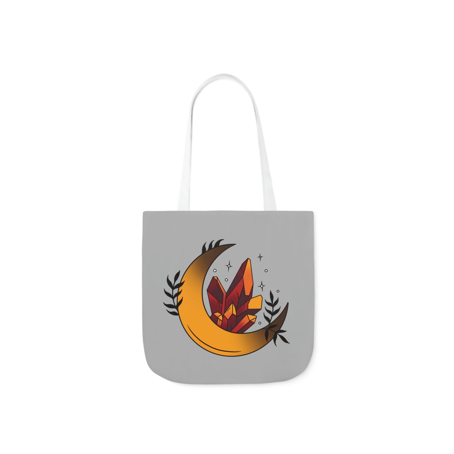 Moon and Orange Crystal AOP Polyester Canvas Tote Bag