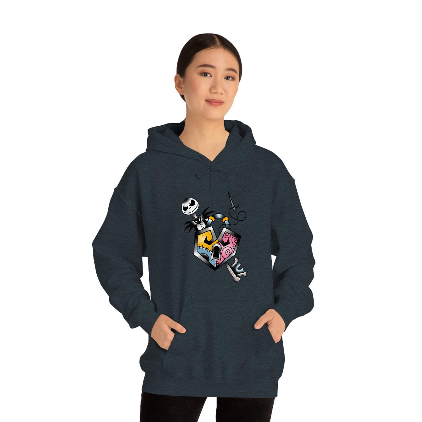 Jack and Sally Lock and Key Unisex Heavy Blend™ Hooded Sweatshirt