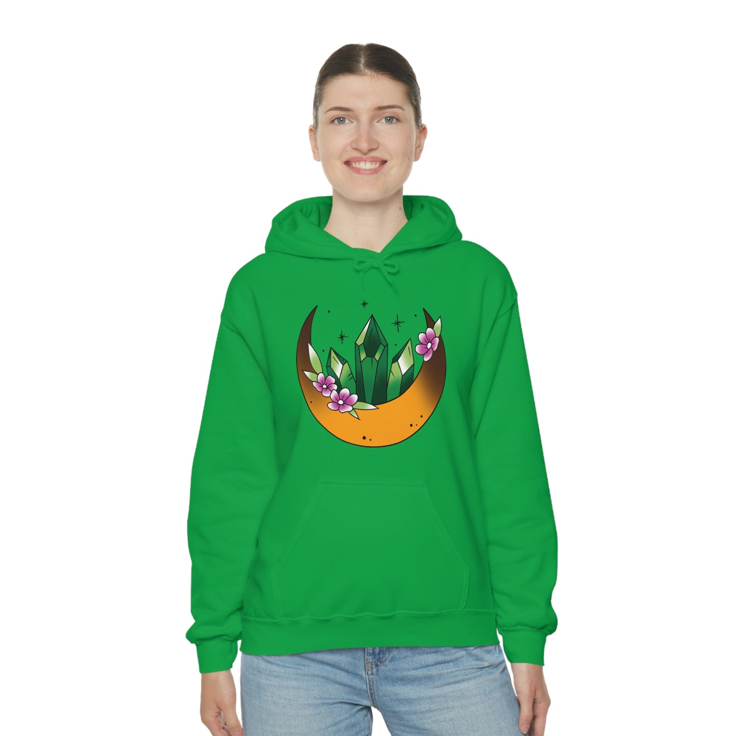 Green Crystal Unisex Heavy Blend™ Hooded Sweatshirt