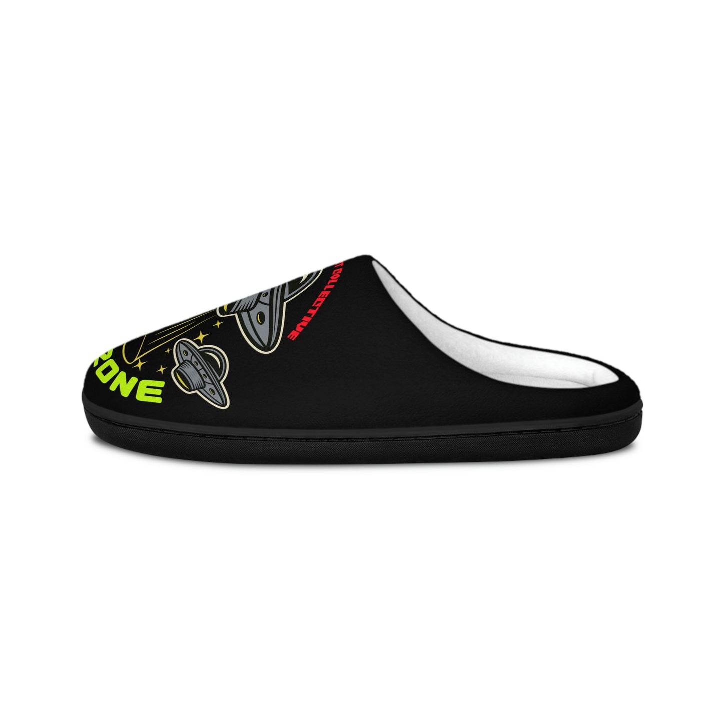 UFO Zone Black Men's Indoor Slippers