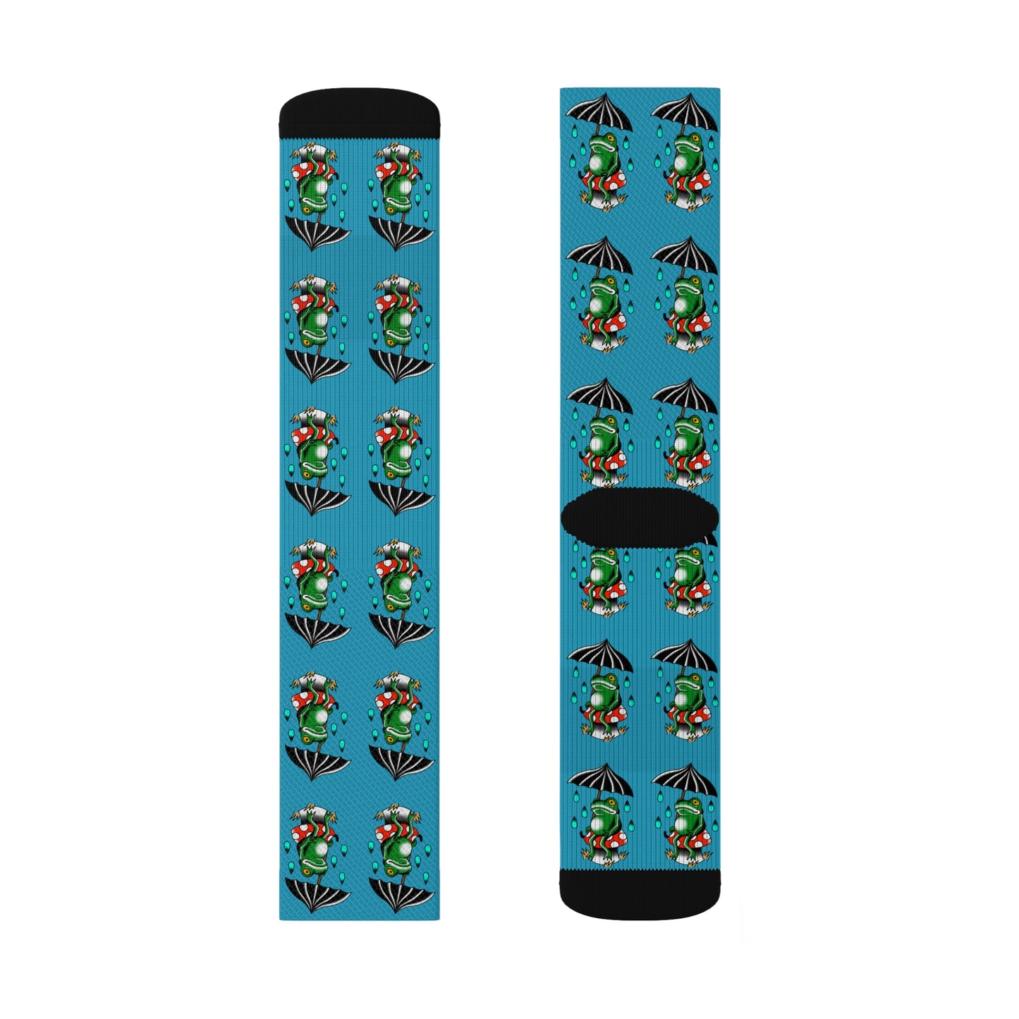 Rainy Day Frog Sublimation Socks