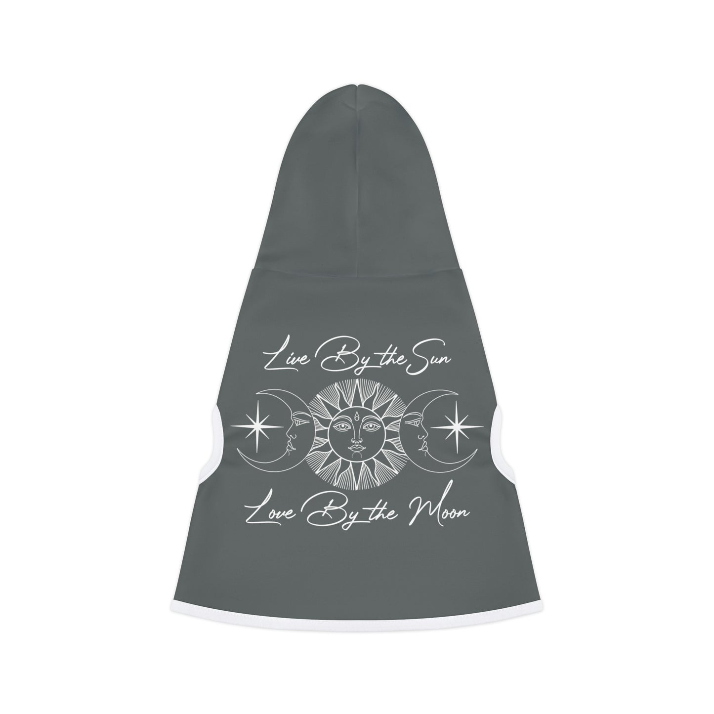 Live By the Sun Dk Grey Dog Hoodie