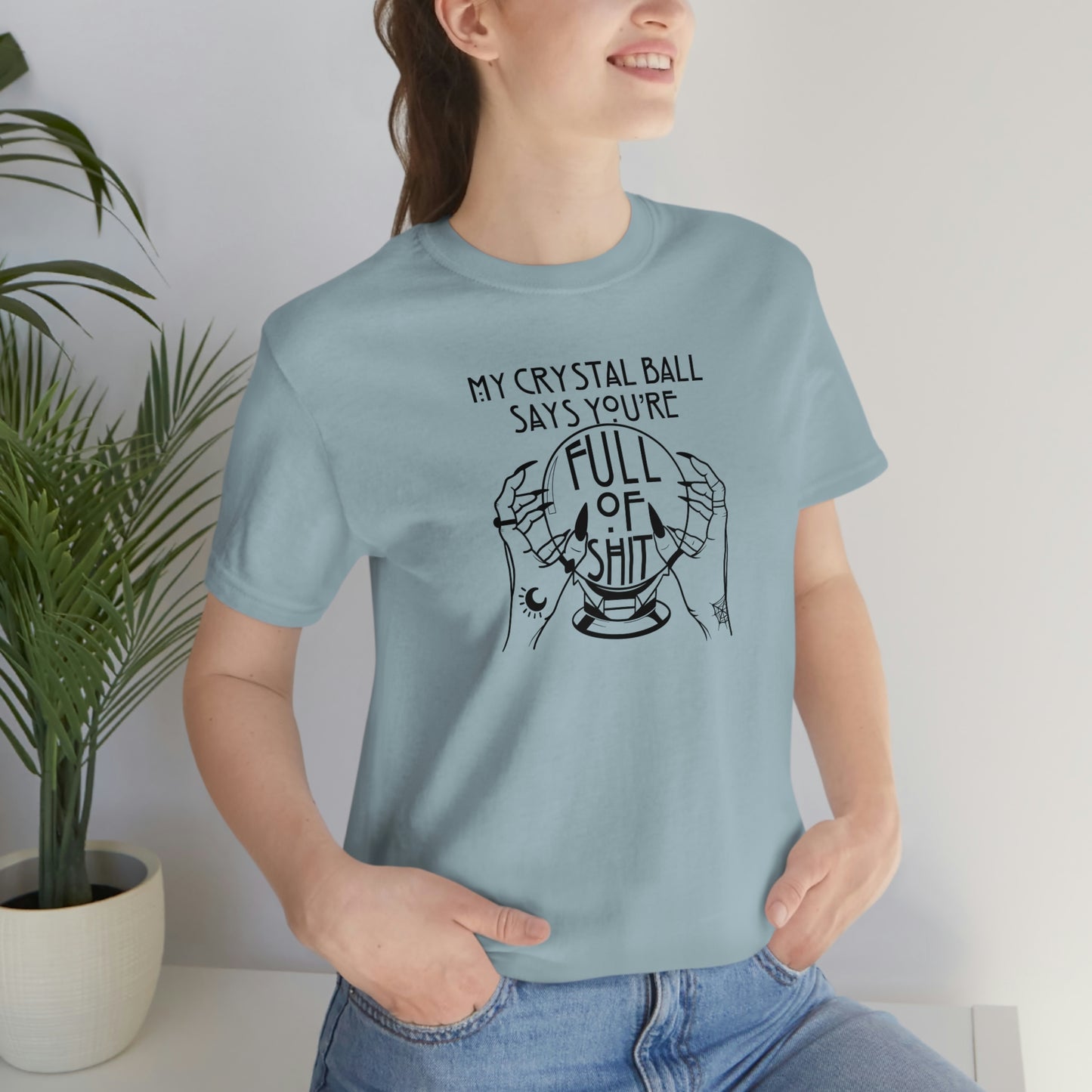 My Crystal Ball Black Font Unisex Jersey Short Sleeve Tee