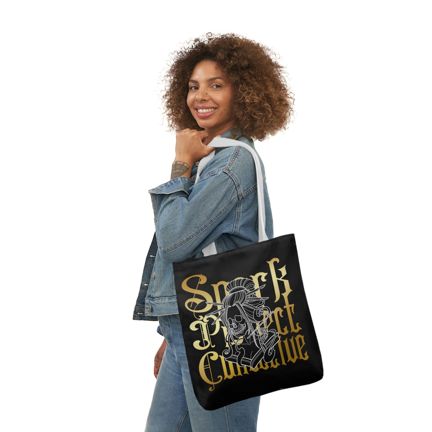 Japanese Spark AOP Polyester Canvas Tote Bag