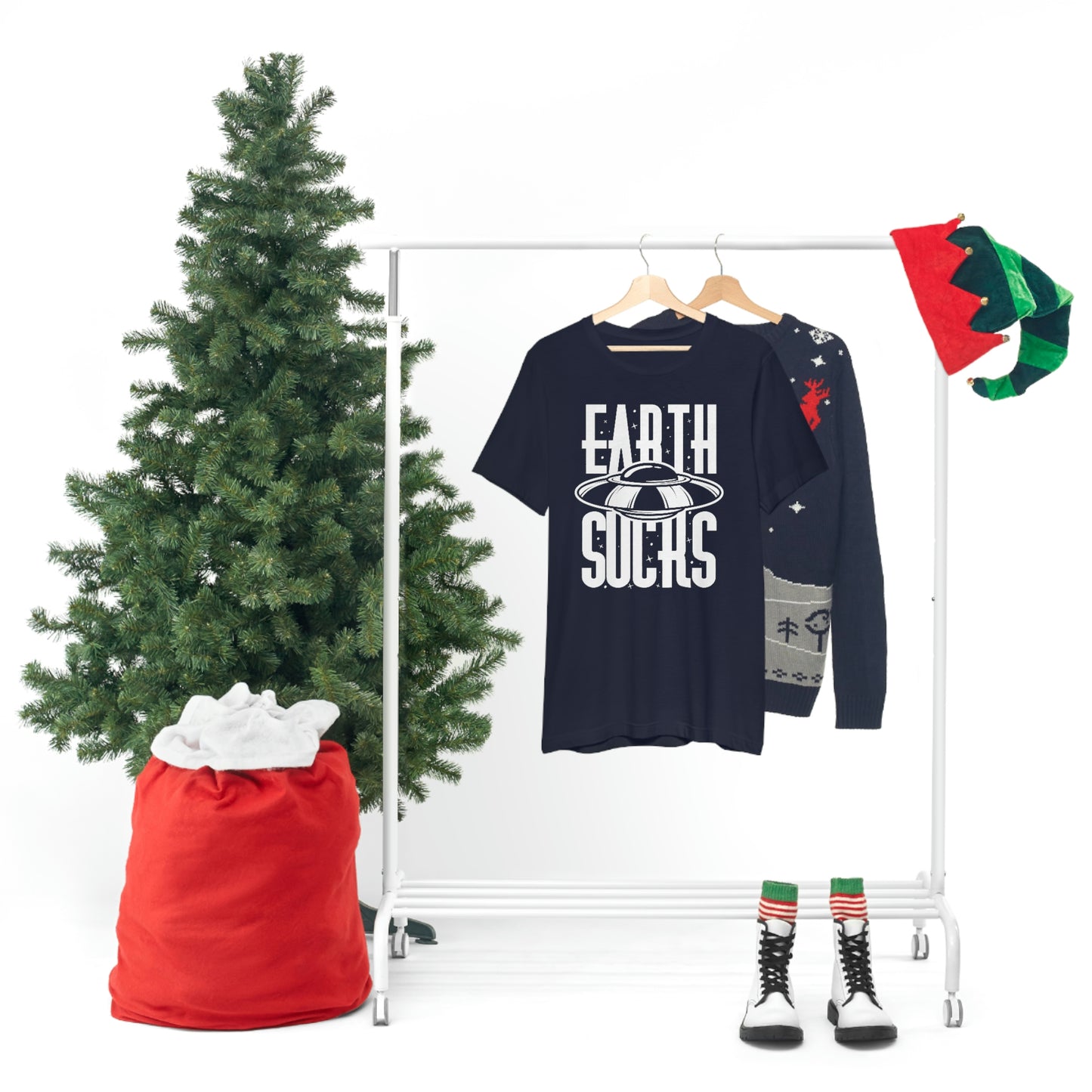 Earth Sucks White Font Unisex Jersey Short Sleeve Tee