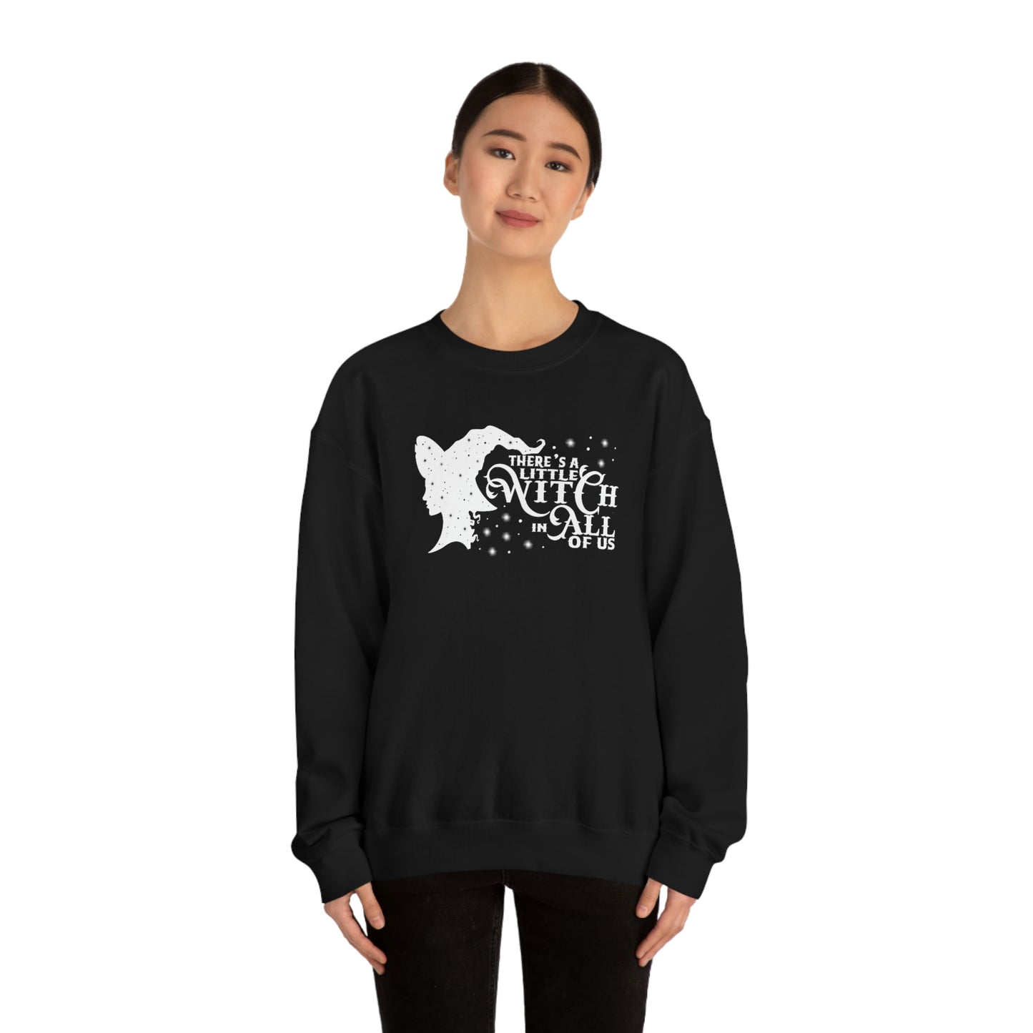 Witch in All of Us White Font unisex heavy blend crewneck sweatshirt