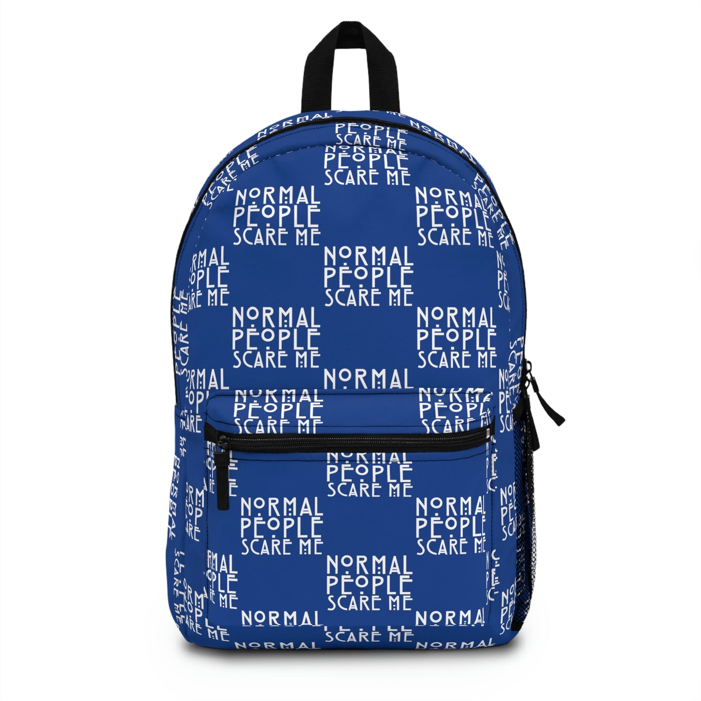 Dark Blue Checkered Normal people Backpack