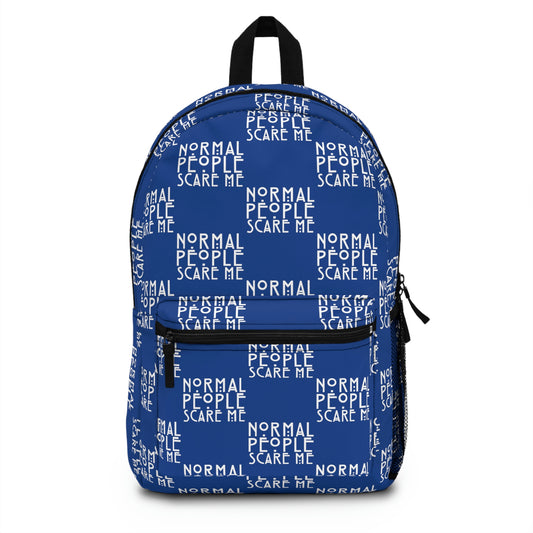 Dark Blue Checkered Normal people Backpack