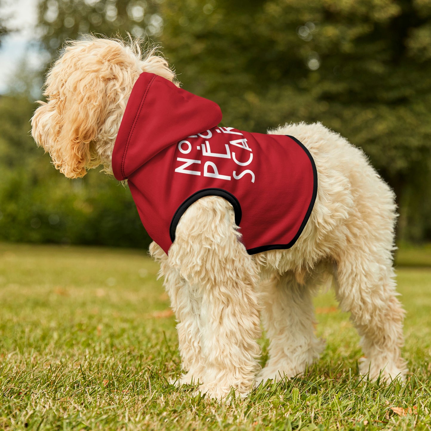 Normal People Scare Me Red Dog Hoodie