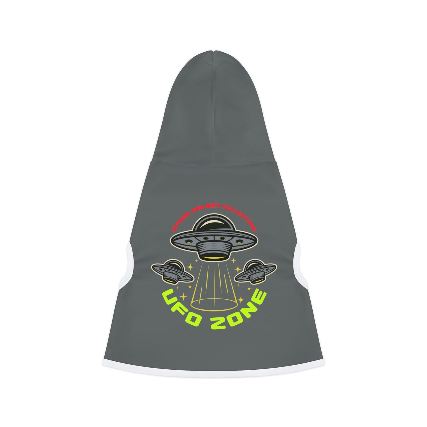 UFO Zone Dk Grey Dog Hoodie