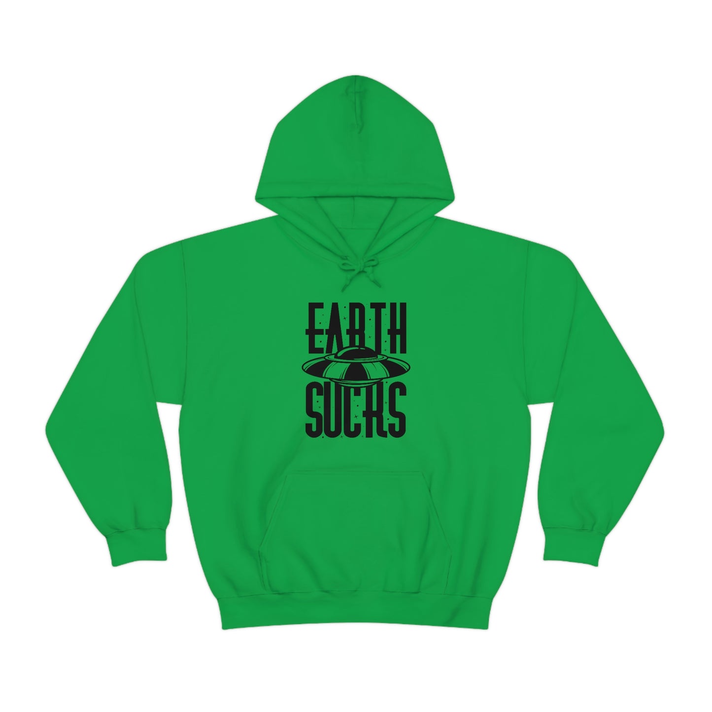 Earth Sucks Black Font Unisex Heavy Blend™ Hooded Sweatshirt