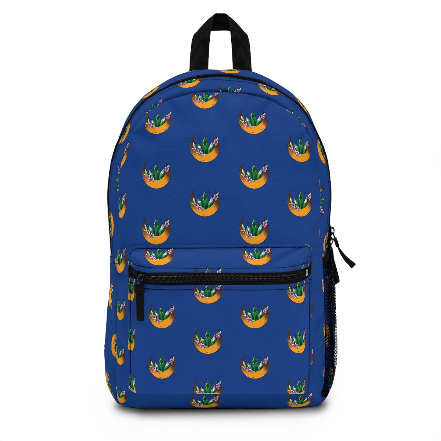 Dark Blue Green Crystal Moon Backpack