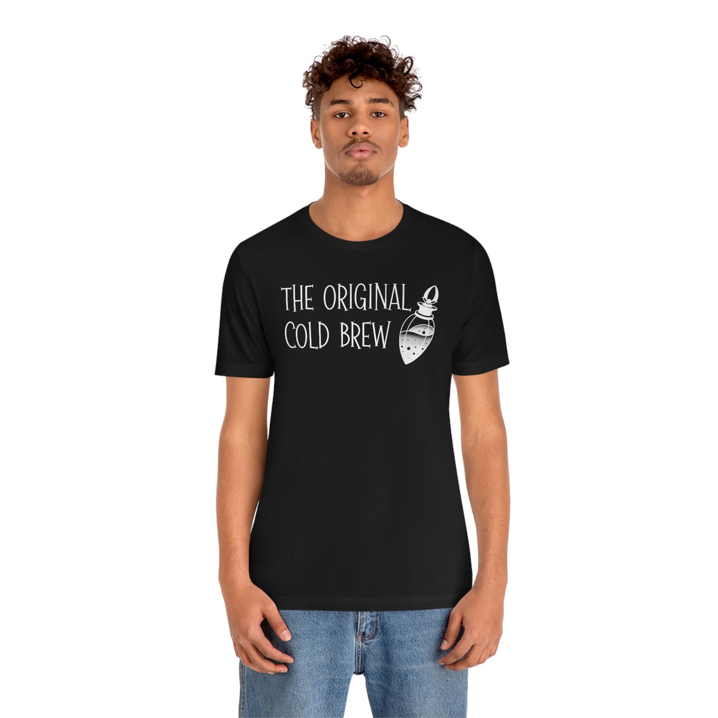 The Original Cold Brew White Font Unisex Jersey Short Sleeve Tee