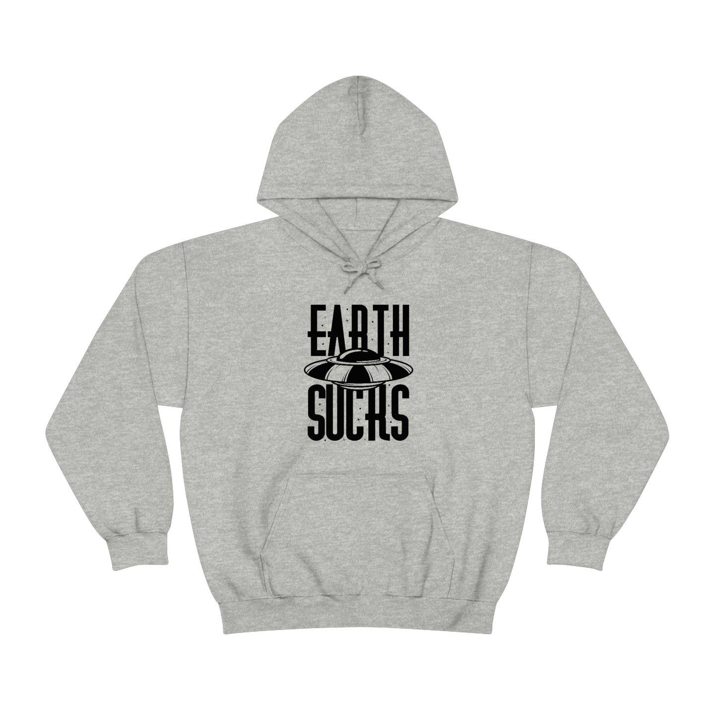 Earth Sucks Black Font Unisex Heavy Blend™ Hooded Sweatshirt