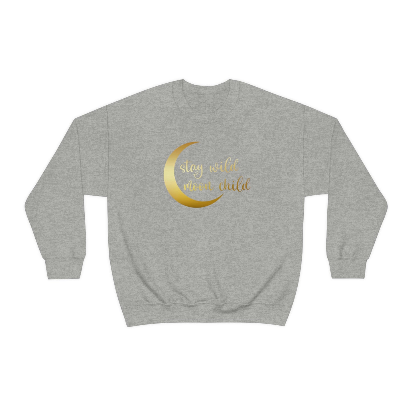 Stay Wild Moon Child Gold unisex heavy blend crewneck sweatshirt