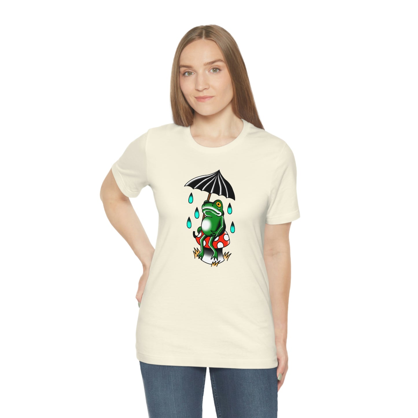 Rainy Day Frog Unisex Jersey Short Sleeve Tee