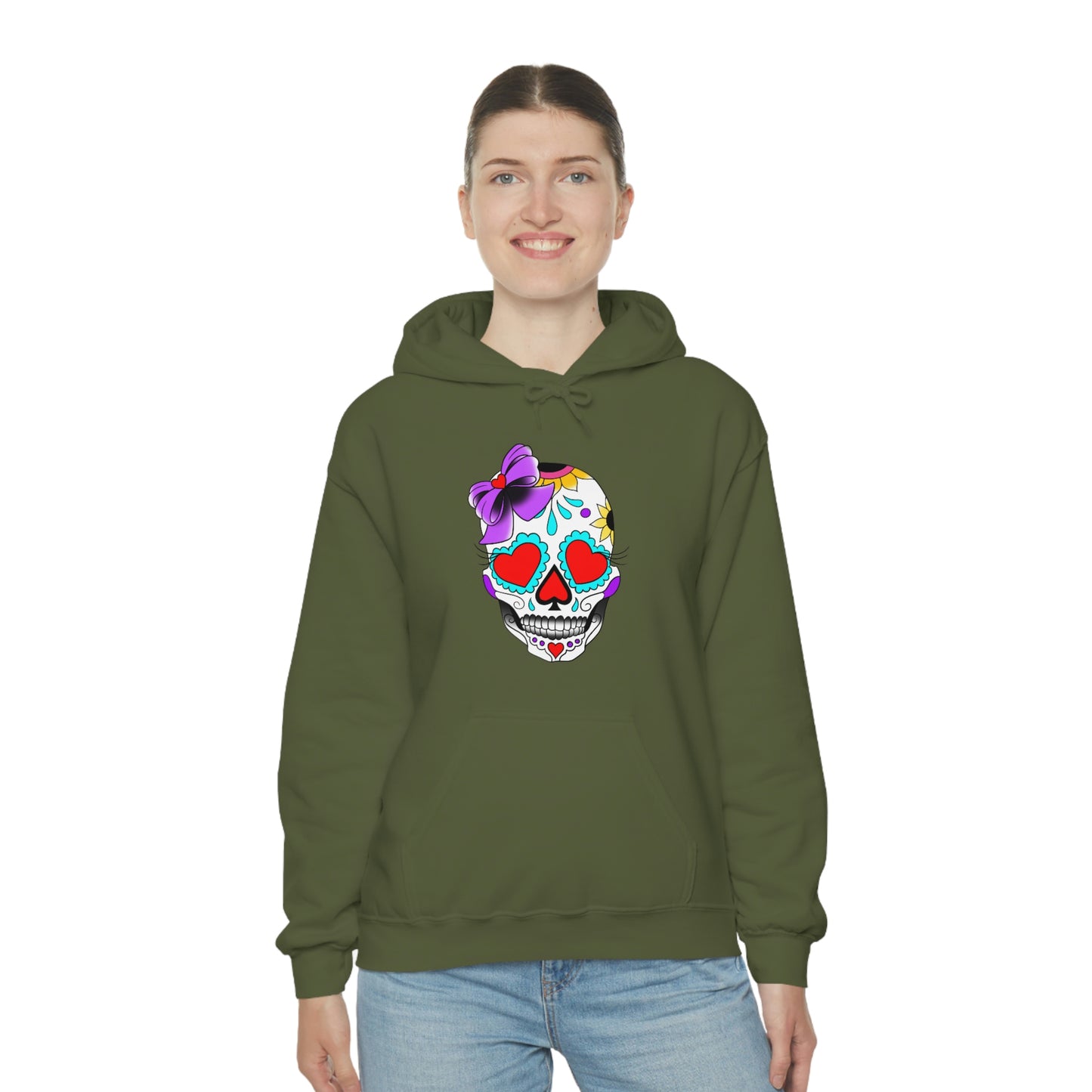 Lady Day of the Dead Unisex Heavy Blend™ Hooded Sweatshirt