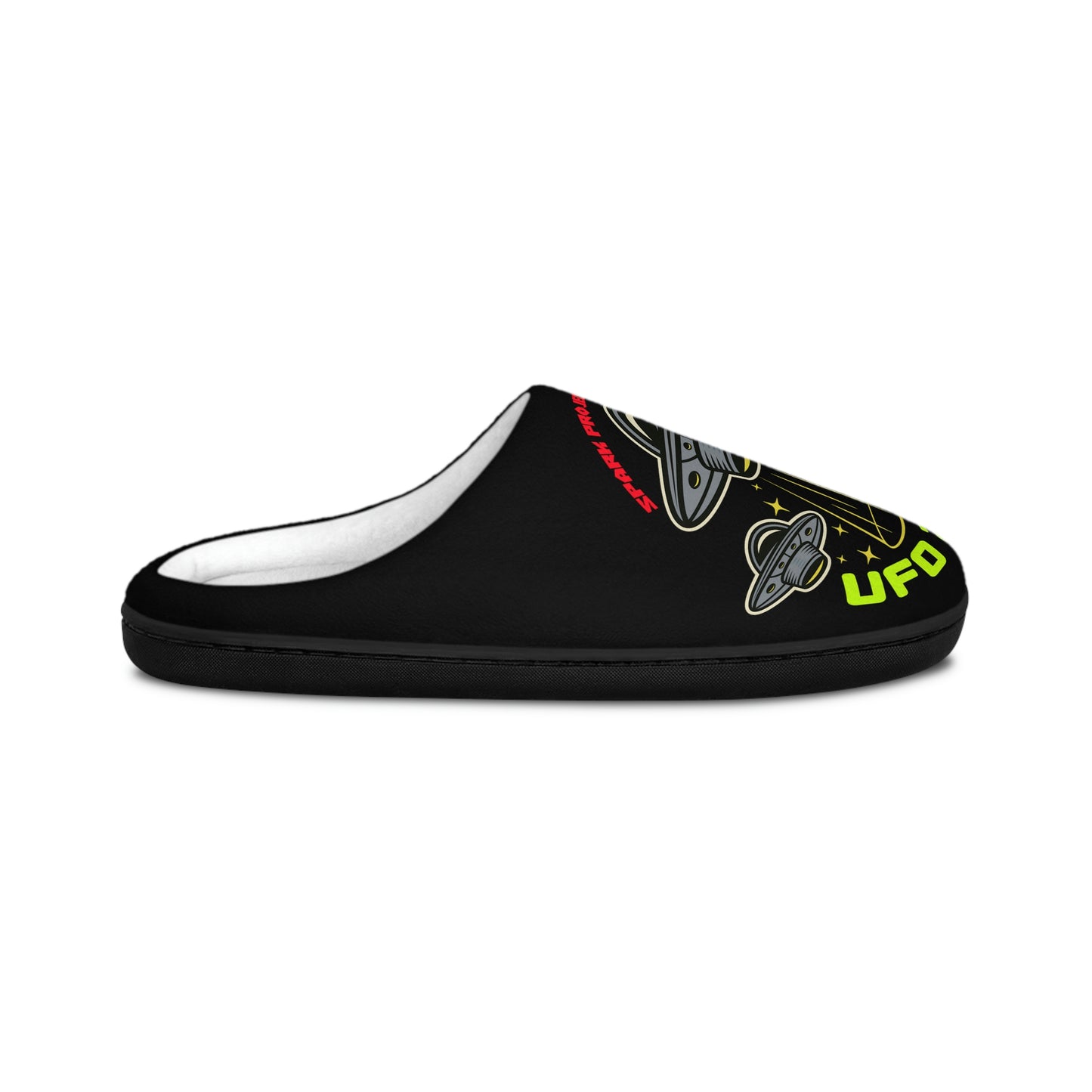 UFO Zone Black Men's Indoor Slippers