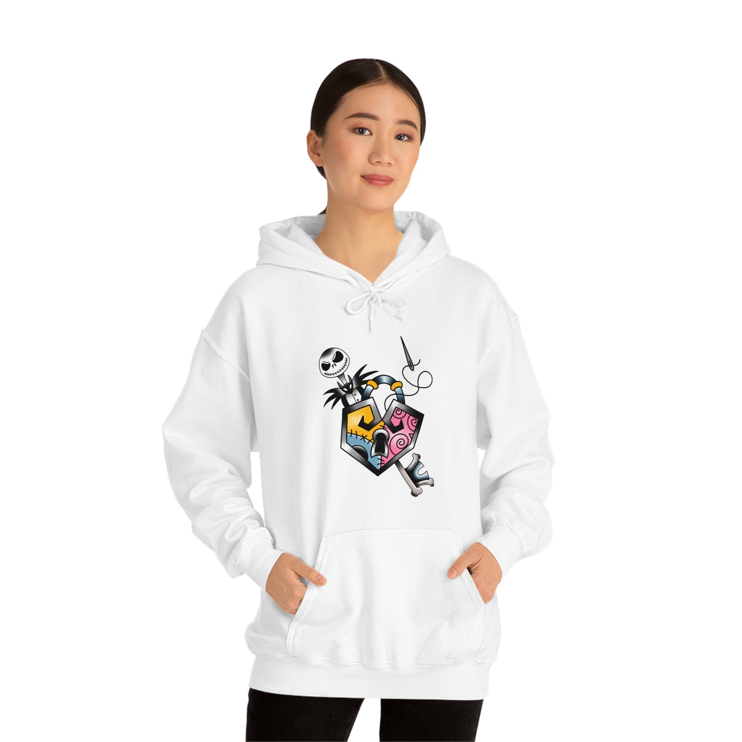 Jack and Sally Lock and Key Unisex Heavy Blend™ Hooded Sweatshirt