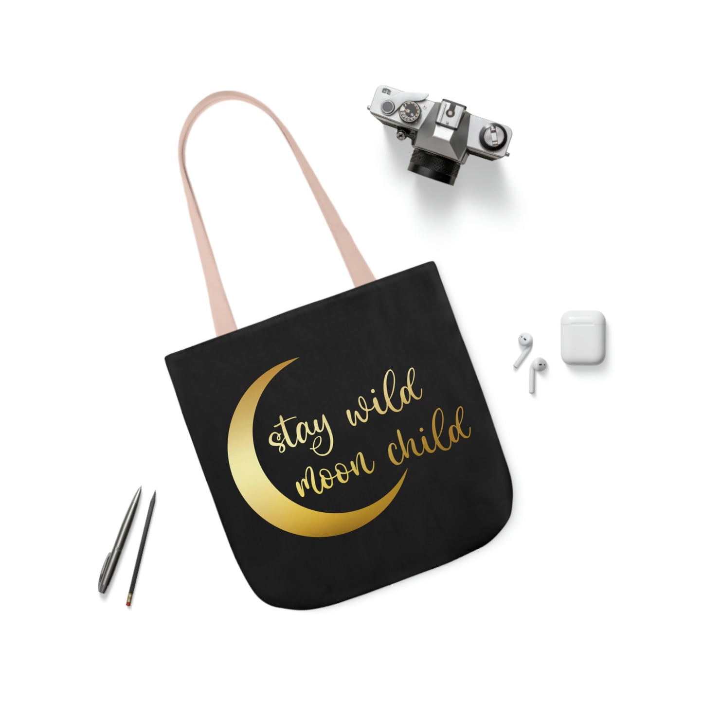 Stay Wild Moon Child AOP Polyester Canvas Tote Bag