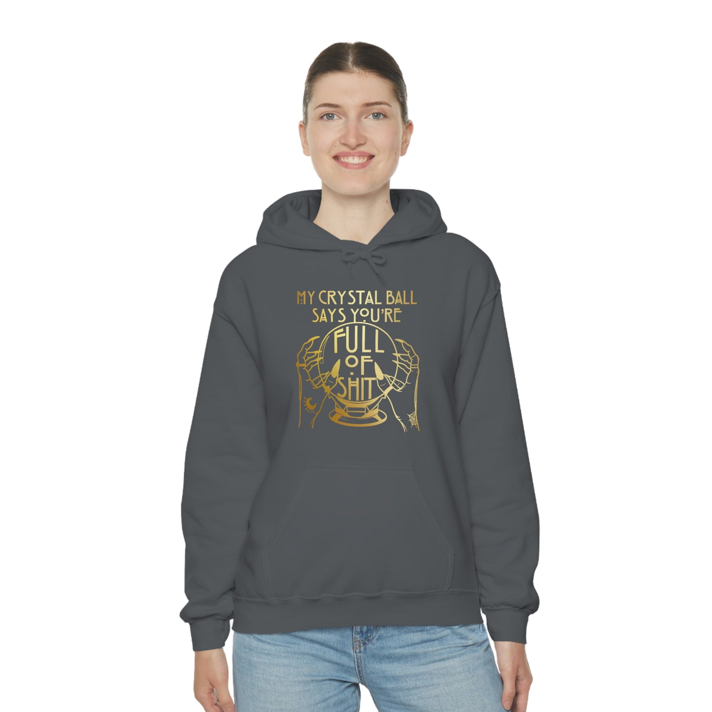 My Crystal Ball Gold Font Unisex Heavy Blend™ Hooded Sweatshirt